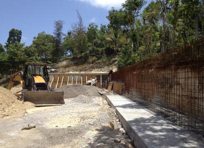 First walls of villa clinic being built