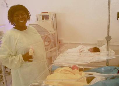 Juliette and her newborn twins